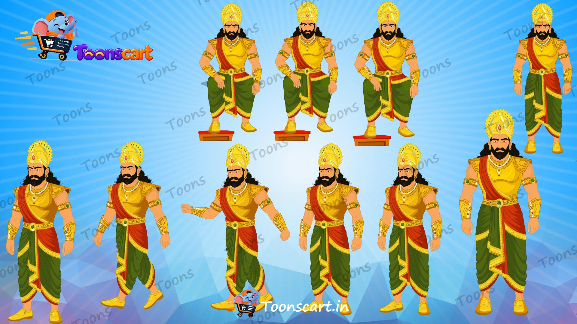 Indian Village king(Raja) Rajkumar pack|| Animated Human Character