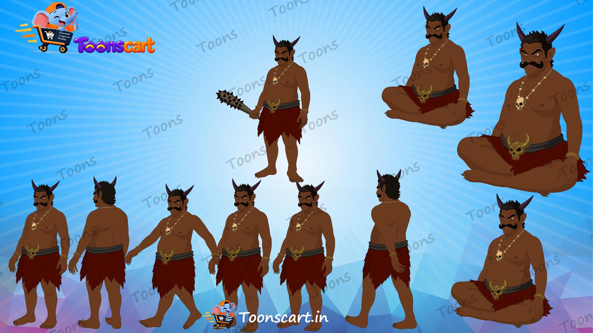 Village Jungle Big Danav(Rakshas) Animated Danav Character