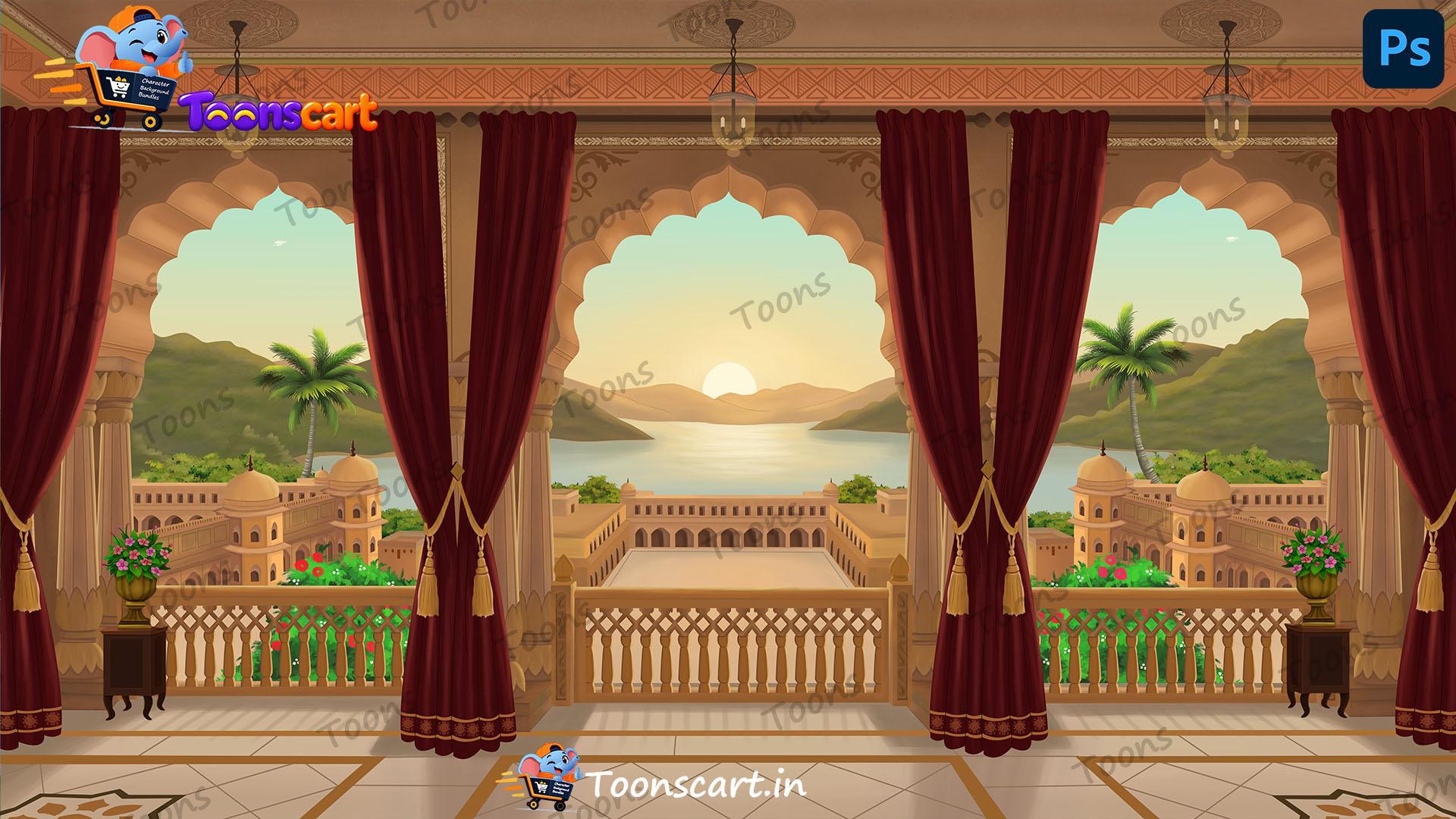 Premium King's Palace(Mahal) PSD High Quality Background