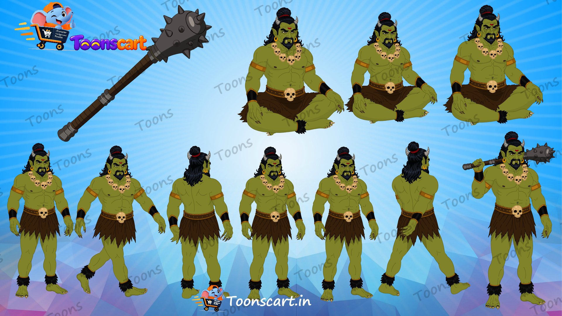 Village Jungle Danav Rakshas(Monster) Animated Ghost Character