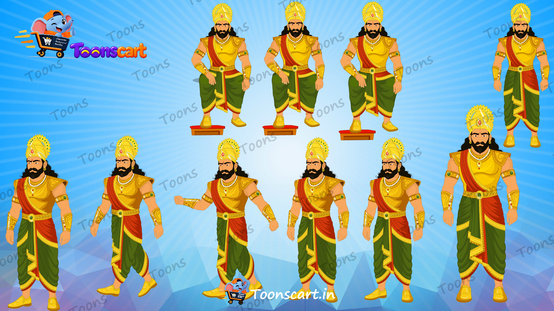 Indian Village king(Raja) Rajkumar pack|| Animated Human Character