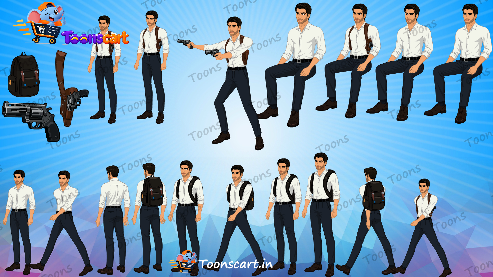 Indian Ghost(Jungle Danav) Hunter Detective Sameer Animated Human Character